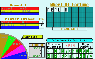Wheel of Fortune atari screenshot
